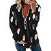 PWKNRD Wintermantel Damen Langarm Langarm Blazer V-Ausschnitt Elegant Lang Steppjacke Warm Sweatshirt Rundhal Sweatshirts Einfarbig Slim Fit Jacke Rundhals Lose Pulli Herbst Frühling