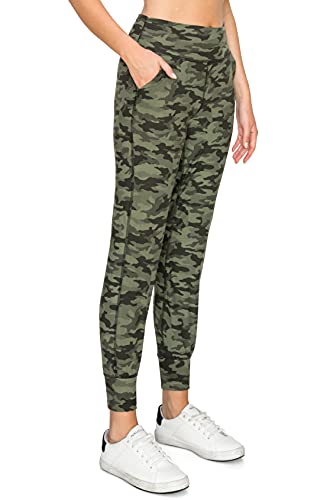 Leggings Depot ActiveFlex Jogger Yoga Pants with Pockets (Full Length, Olive Camouflage, 3X) — view 5