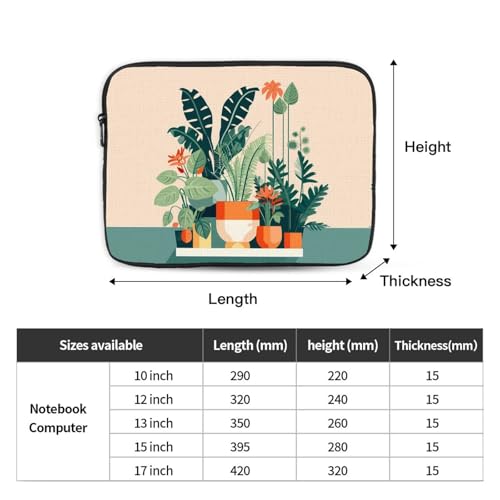 Cartoon Small Green Plant Laptop Sleeve Case 15 Inch Suitable For Notebook Computer Tablet Traveling Carrying Simple Case4