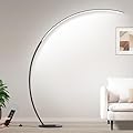 Dimmable LED Floor Lamp with 3 Color Temperatures, Ultra Bright 2000LM Arc Floor Lamps for Living Room, Modern Standing Tall Lamp with Remote Control Reading Floor Lamp for Bedroom Office Nursery
