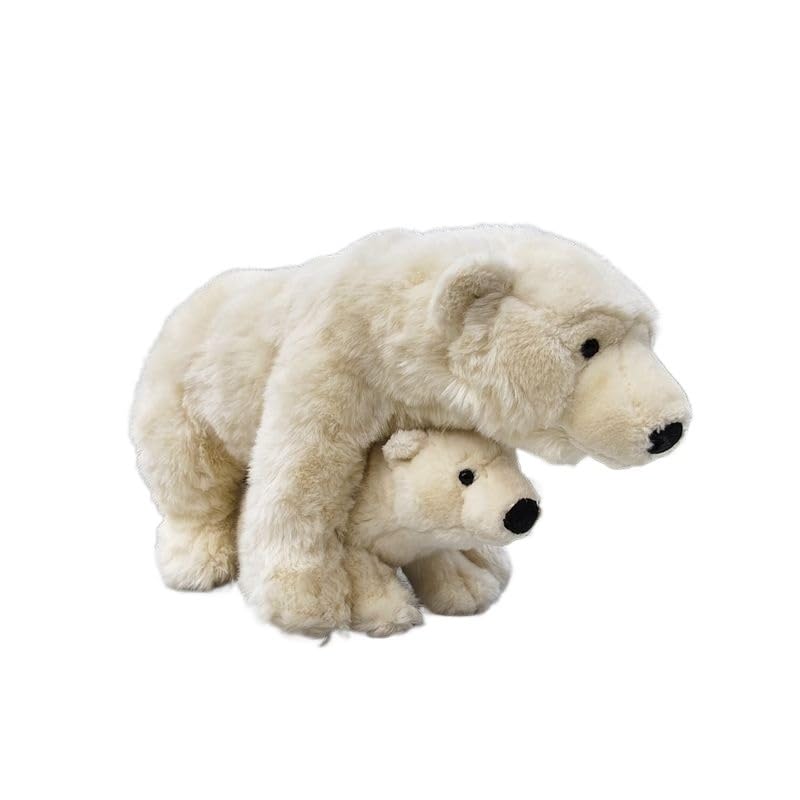 Ours polaire en peluche 44 cm : l'amour maternel à câliner