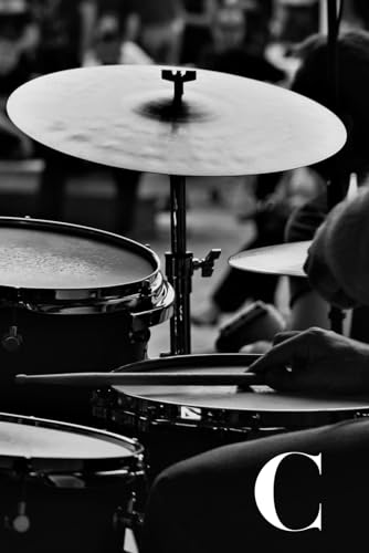 C: Drums Percussion Themed Monogram Letter 