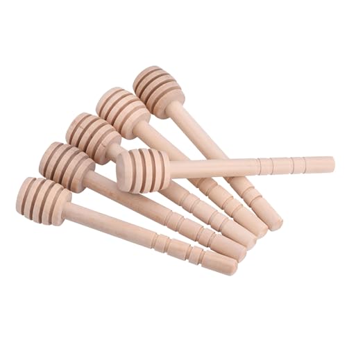 50 PSC/set Wooden Honey Dipper Stick Collecting Dispensing Drizzling Jamy (4 inch)