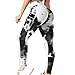 Fitness Cintura Alta Pantalones Leggings Mujer Deportivos Mallas Pantalones Negro De Deporte con Bolsillos Laterales Elásticos Y Transpirables para Running Training Estiramiento Yoga Y Pilates