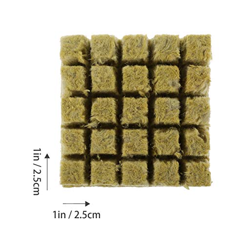 Yardwe 25Pcs Stonewool Cubos Rockwool Crescer Hidropônico Crescer Mídia de Arranque Plugs para a Ger