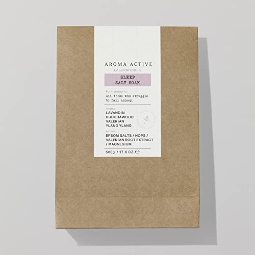 AROMA ACTIVE LABORATORIES Sleep Salt Soak 500g - Bath Salts, Bath Before Bed, Relax, Loosen up Muscles, De-Stress, Valerian Root, Lavandin, Epsom Salts - Image 4