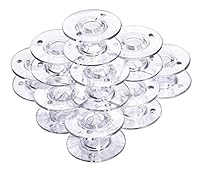 Nähwelt Flach Universal CB Spulen (10 Stück transparent /11,5 mm hoch) für Elna, Janome, Brother, W6, Singer, Carina, Veritas