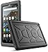 Poetic TurtleSkin Fire HD 8 2017 Rugged Case Cover Heavy Duty Protection Silicone and Sound-Amplification feature with Portable Tablet Stand for Amazon Fire HD 8 (7th Generation, 2017 Release) Black