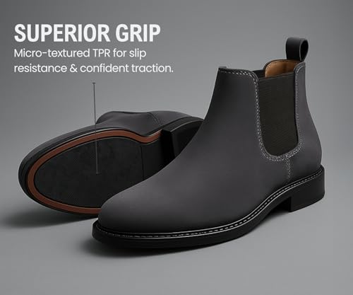 Image of Kraasa Men's Slip On Fashion Chelsea Boots | High Tops, Soft Cushioned Insole, Comfortable Fit, Trendy, Stylish Boots