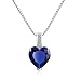 Produktbild ONECK Kette Damen Kristalle Halskette mit Herz Anhänger Venezianerkette Verstellbare Kettenlänge 45-50cm