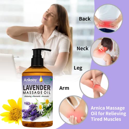 3 Pack Sensual Massage Oil for Couples,Lavender Oil Massage Oil for Massage Therapy,Body Oil Massage Oil for Relaxing,Romantic, Aromatic,Soothing,Lavender Oil Essential Oil Relax Couples Massage Oil