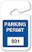 Brady 96270 2 3/4" Width x 4 3/4"Height, Vinyl, Red and white Rearview Mirror Hanging Tags (100 Tags)