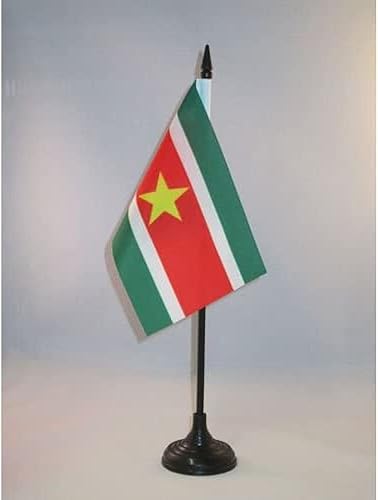 Miniatura 122 de Bandera de mesa Colombia 5'' x 8'' - Bandera de escritorio colombiana 8.3 x 5.5 in - Barra y base de plástico negro - AZ FLAG