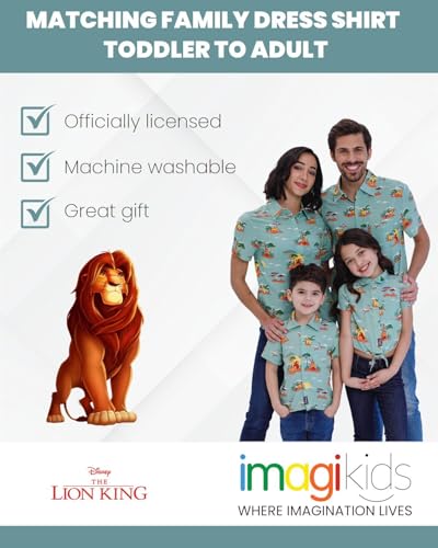 Image of Disney Lion King Girls Matching Family Hawaiian Button Down Shirt Toddler to Adult Sizes (2T - 2XL)