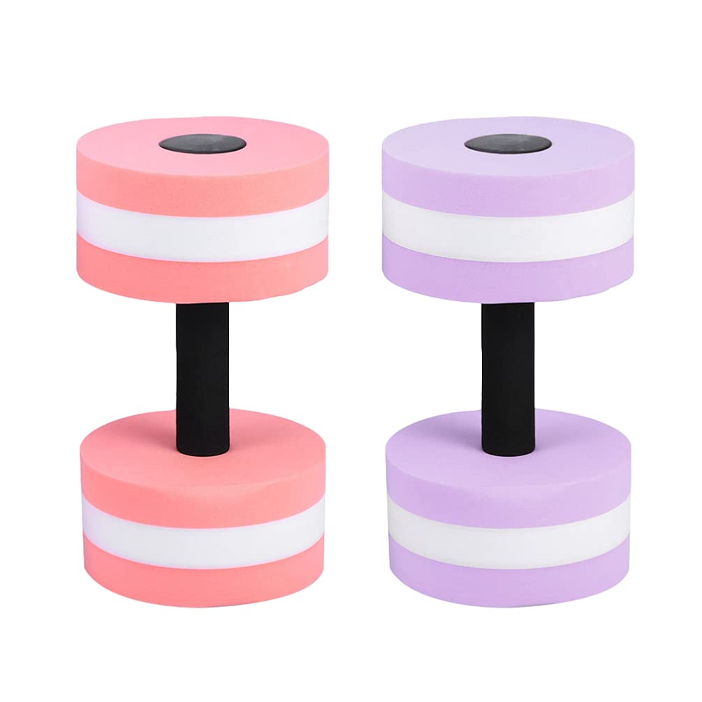 SEWACC Lot de 2 haltères d'exercice aquatiques en mousse EVA haute densité pour l'eau, l'aérobic (couleur aléatoire)