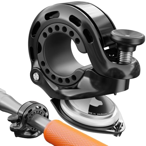 Bicycle Bell for AirTag 1st & 2nd Generation for AirTag Hidden in The Bell Waterproof incl. Screws & Tools for Bike MTB Mountain Bike Fits 22-31.8 mm Handlebars