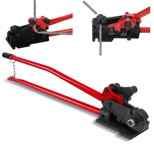 Chasesun Heavy Duty Manual Rebar Bender and Cutter Cuts & Bends Up to 5/8 (#5) Rebar 0180 Adjustable Angle Alloy Steel Rebar Cutters & Benders for Construction & DIY