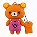 PenDrive Usb Flash Drive USB Chiavette Cartone Animato Stereoscopico Moda Simulazione Bello Moda Creativo Orsacchiotto Di Peluche Orso Grembiule Mini Personalità (8GB,H)