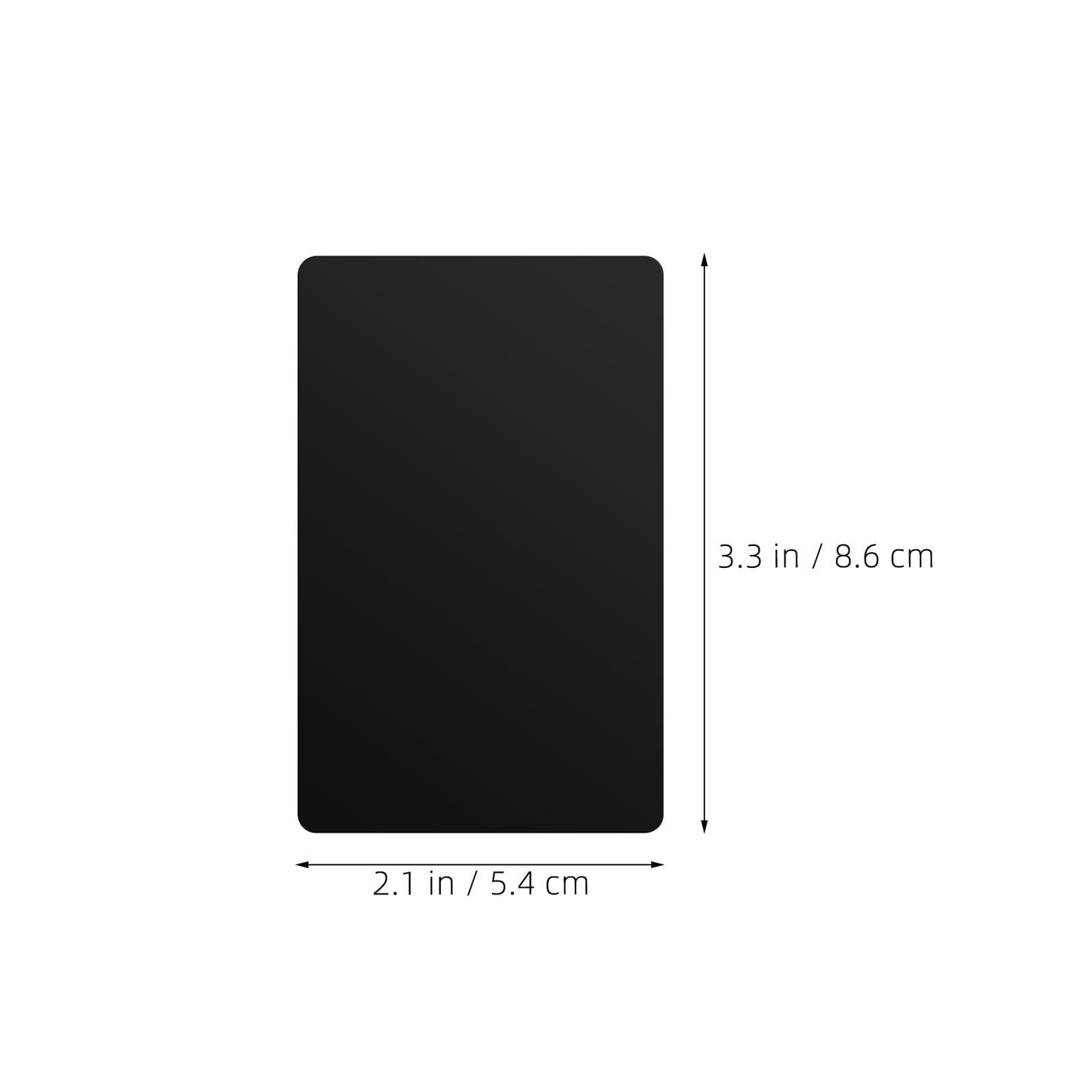Tarjetas de Visita Metálicas en Blanco para Grabado, Placas de Aluminio Negro 86x54x0,45 Mm, 300 Piezas para Calibración y Diseño Diy, Placas Resistentes para Uso