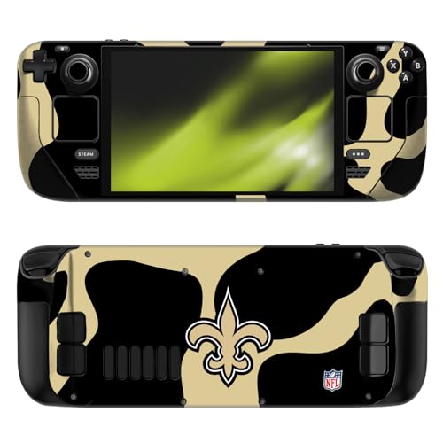 Autocollant vinyle NFL Saints pour Steam Deck OLED sous licence officielle Head Case Designs