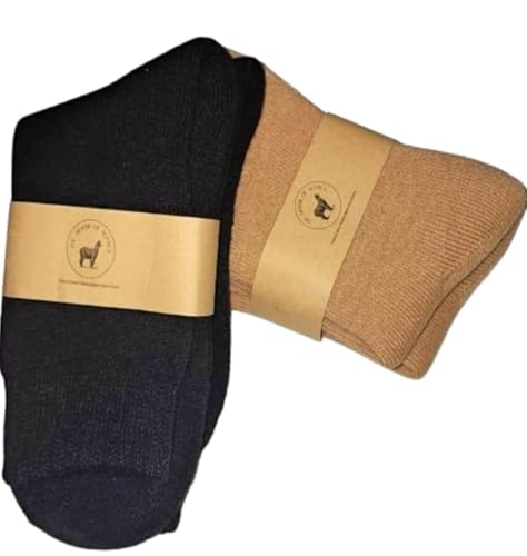 Alpaca Wool Thermal Socks – 2 Pairs (Unisex, Size 6–8)