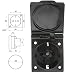 BeMatik - Base de Enchufe schuko empotrable IP44 a Tornillo con Tapa...