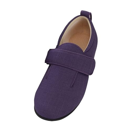 介護シューズ あゆみ ダブルマジックIII 施設・院内用 紫 LL 24.0-24.5cm 足囲3E 両足