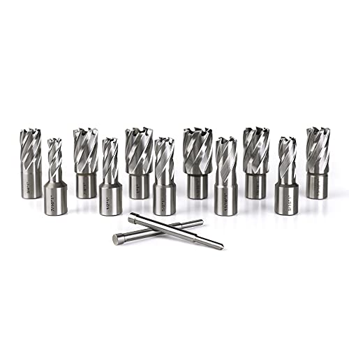 Oscarbide 13 Pcs 3/4"Weldon Shank 1"Cutting Depth And 7/16 To 1-1/16 Inch Cutting Diameter Mag Drill Bits thumb #3