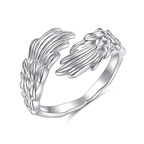 Bague aile d'ange ajustable en argent : sublimez votre style au quotidien