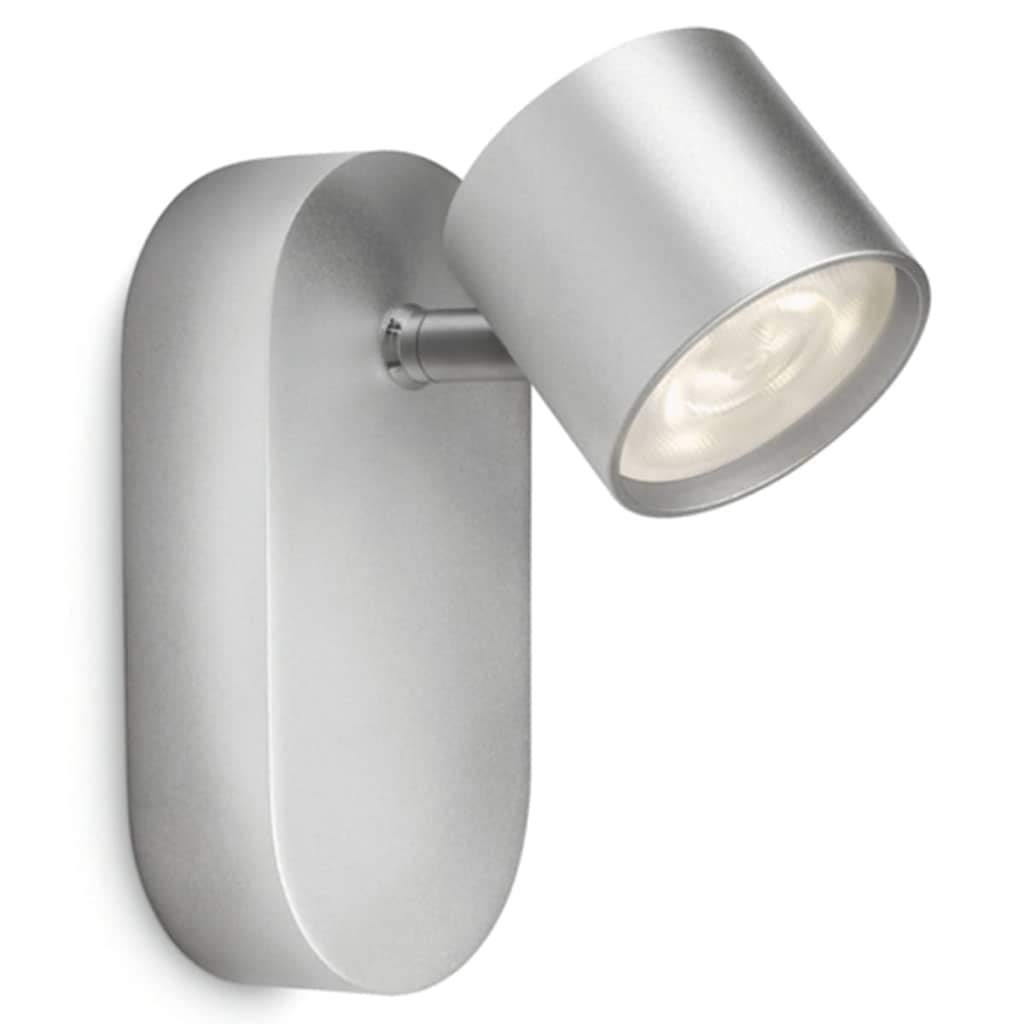 Philips MyLiving Star Single Spotlight (Integrated 1 x 3 W LED Bulb) - Aluminium, Silver