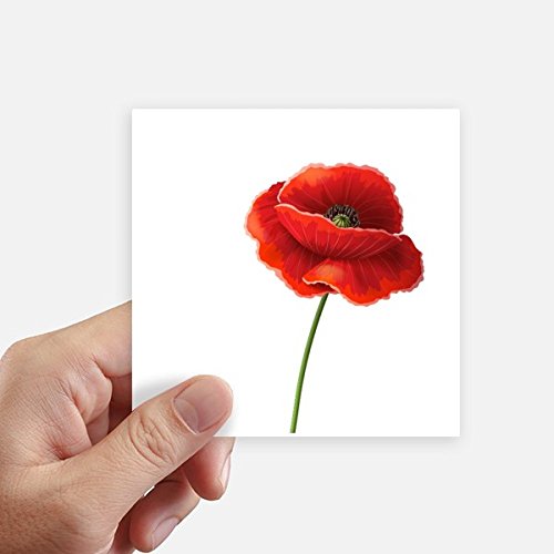 Sticker pavot art rouge pour personnaliser une valise et un ordinateur