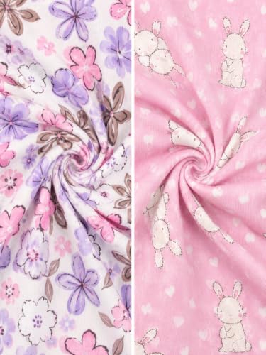 Image of TuddyBuddy Baby Girl's Cotton Printed Full Sleeves Sleepsuit /Footed Rompers for Baby Girl