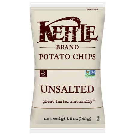 Pack Of 12 - Kettle Brand Potato Chips, Unsalted, 5 Oz #TOP3