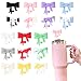 Jinshining 10mm Silicone Bow Straw Covers for Stanley 40&30 Oz Cup, Pink, 1 Count