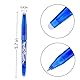 HABNI 10 Stück Radierbarer Kugelschreiber Blau Radiergummi Stift, 0.5mm Nachfüllbarer Radierstift, Tintenroller Radierbar, Gelschreiber Radierbar, Friction Stifte, Gelstifte Set für Grundschule