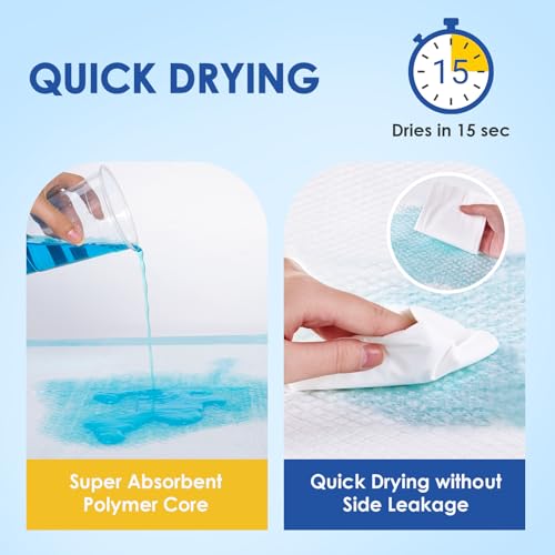 JollyMate 28"x34" Dog Pee Pads Extra Large, 100 Pack X-Large Super Absorbent Pet Pee Pads with Adhesive Tabs, 6 Layers Thick Leak-Proof Potty Pads for Dogs and Puppies by JollyMate - Image 3