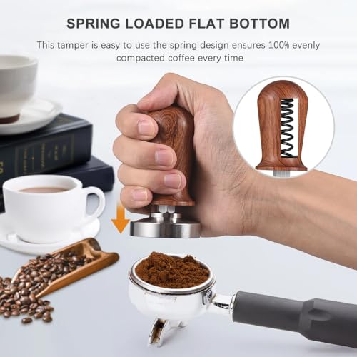 JINHENB 3 Pcs Coffee Tamper Set 51mm Espresso Tamper & Stirrer Tamper Mat Set Espresso Coffee Accessories for Portafilter Machine - Image 3
