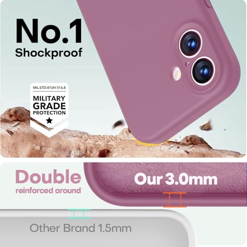 Image of LOVE 3000 Designed for iPhone 17 Case, Premium Silicone [Compatible with Magsafe][Soft Anti-Scratch Microfiber Lining] Shockproof Protective Phone Case for Men Women 6.3 inch, Lavender Purple