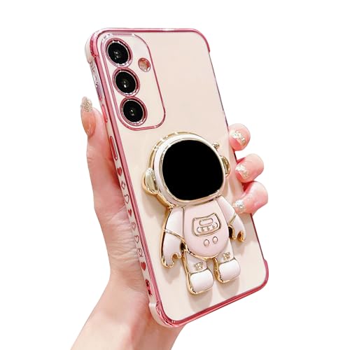 Coque Samsung S25 FE étui de luxe astronaute silicone rose rigide