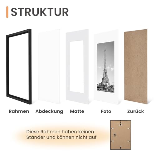 upsimples Bilderrahmen A4, Bilderrahmen Kinderzeichnungen A4，Leichter & dünner Rahmen Schwarz für Fotos, Bilder, Poster
