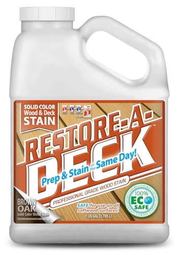 Restore-A-Deck Solid Color Stain for Decks & Exterior Wood (1 Gallon, 