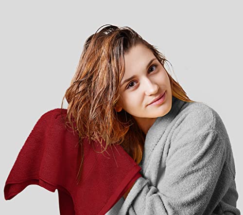 Utopia Towels 8-Piece Premium Towel Set, 2 Bath Towels, 2 Hand Towels, And 4 Wash Cloths, 600 Gsm 100% Ring Spun Cotton Highly Absorbent Towels For Bathroom, Gym, Hotel, And Spa (Red) #TOP4