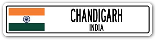 Chandigarh, India Street Sign Indian Flag City Country Road Wall Gift