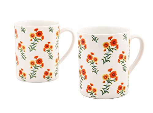 Image of Hitkari Porcelain Coffee Mug - Set of 2, White, 350ml