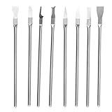 Metal Phone Opening Pry Repair Tool Phone Spudger Set Motherboard CPU Chip Removal Spudger for Mobile Electronics/Tablets/Laptop/Game Machine (8 in 1 Single End)