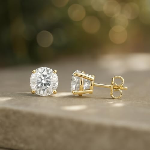Certified 1/4-3.0 Carat Lab Grown Diamond Earrings in 14K Gold, Premium Collection of Diamond Stud Earrings for Women and Men, Quality Studs in Exceptional Color/Clarity2