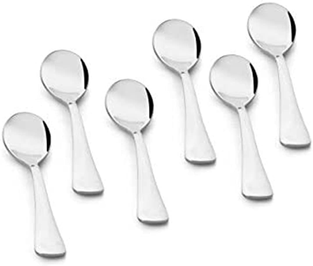 FnS Victoria 6 Pieces Stainless Steel Tea Spoon Set | 14 cm Small Spoons for Tea, Coffee, Sugar, Desserts & Spices | Premium Cutlery for Home, Kitchen & Dining