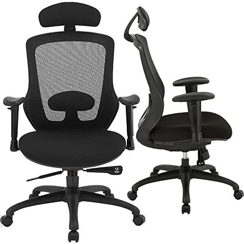 Office Chair Clearance, Ergonomic Desk Chair, Comfy Breathable Mesh Task Chair, High Back Computer Chair with Headrest and 3D Armrests, Adjustable Height Home Gaming Chair - 300lb Executive Chair