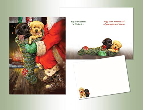 Chiots en chaussette stationery paper fait main pour des écrits complices