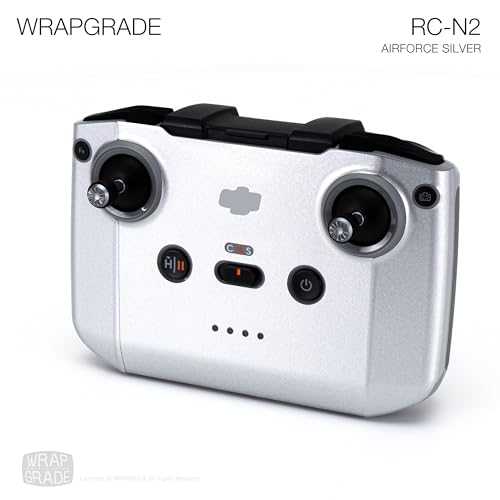 Image of WRAPGRADE Skin Stickers Compatible with DJI RC-N2 (Airforce Silver)